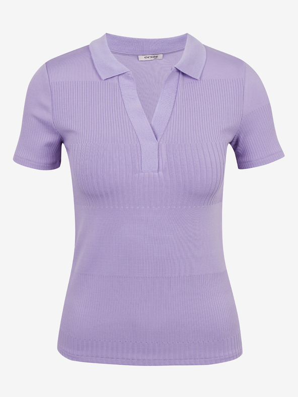 Orsay Hellviolettes Damen-Strick-Poloshirt ORSAY