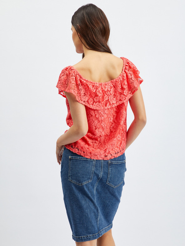 Orsay Rosa Damen-Spitzenbluse ORSAY