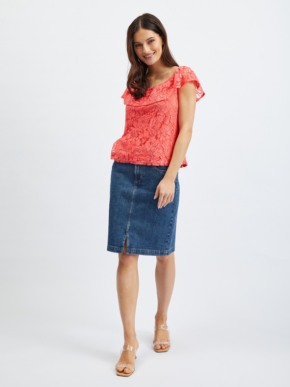 Orsay Rosa Damen-Spitzenbluse ORSAY