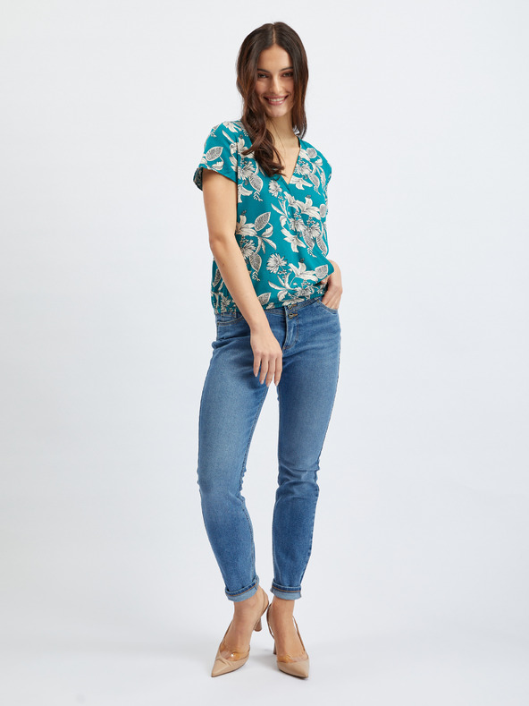 Orsay Petrolfarbene Damenbluse ORSAY