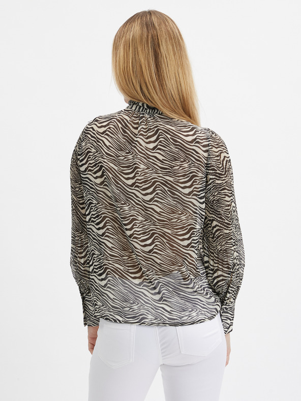 Orsay Schwarze gemusterte Damenbluse ORSAY