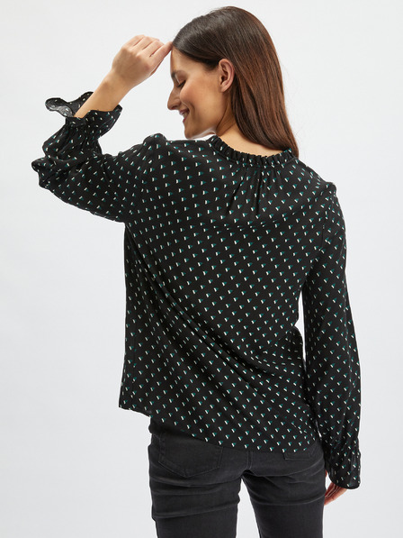 Orsay Schwarze gemusterte Damenbluse ORSAY