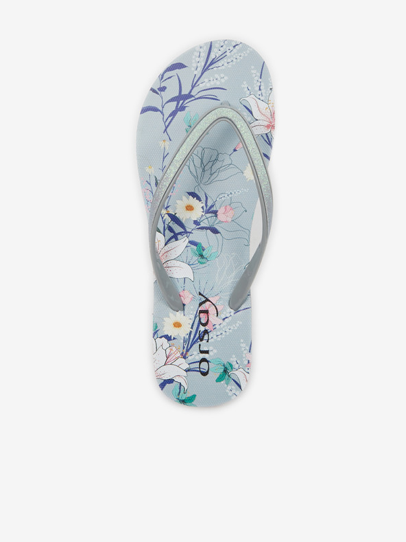 Orsay Hellblaue gemusterte Damen-Flip-Flops ORSAY