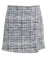 Orsay Blauer und cremefarbener Damen-Tweedrock ORSAY