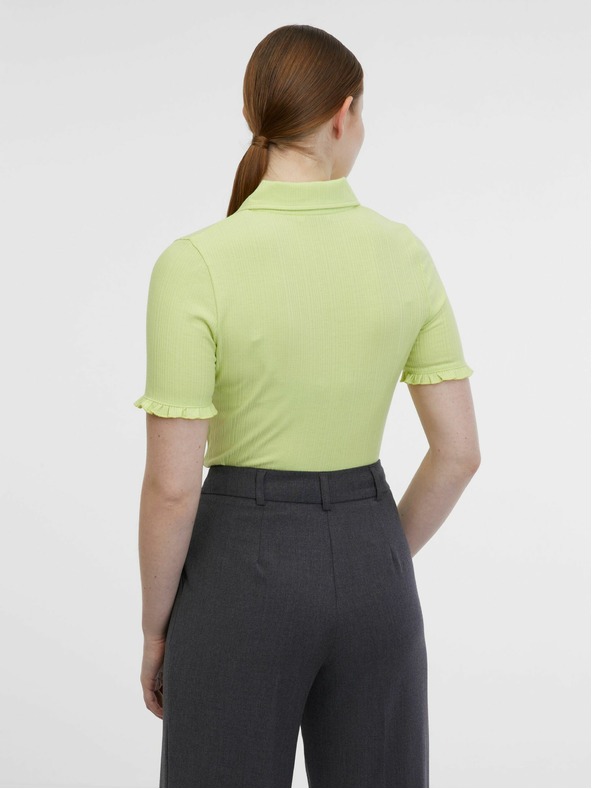 Orsay Gelbes gestreiftes Damen-Poloshirt ORSAY