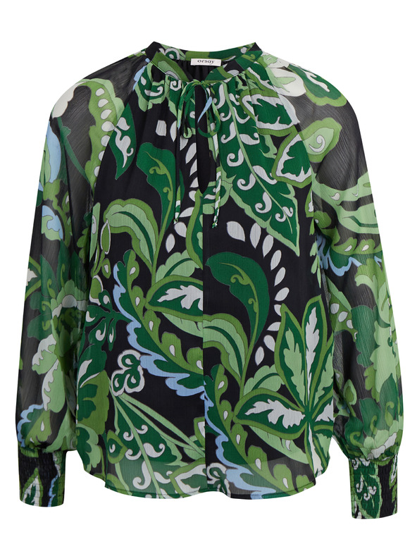 Orsay Grüne gemusterte Damenbluse ORSAY