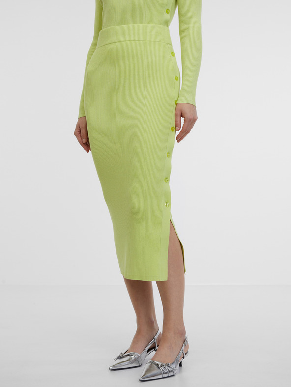 Orsay Hellgrüner Damen Pullover Midi-Rock ORSAY