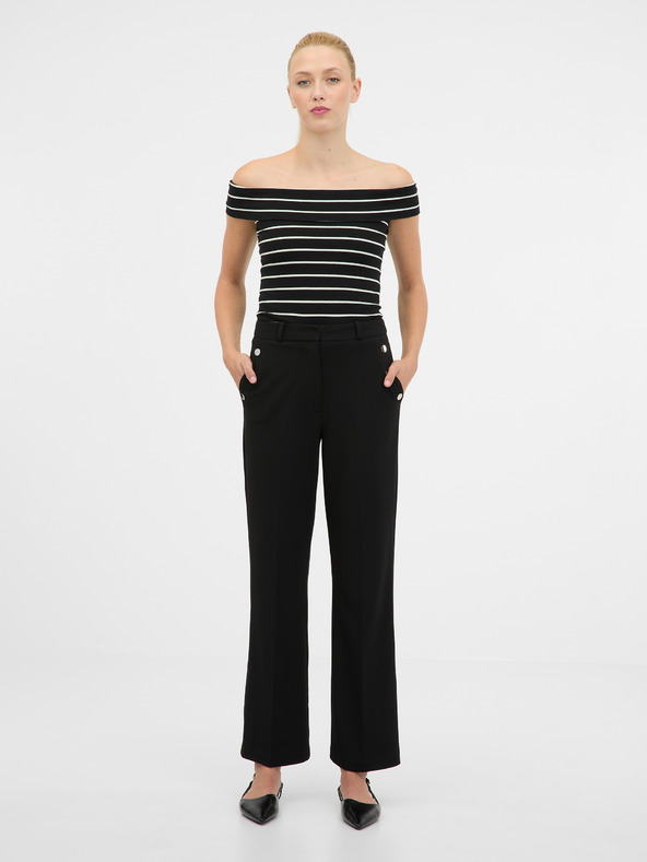 Orsay Schwarz-weißes Damen-Kurzarm-T-Shirt ORSAY