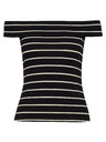 Orsay Schwarz-weißes Damen-Kurzarm-T-Shirt ORSAY