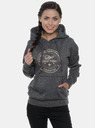 Sam 73 Dunkelgraue Damen Hoodie mit Aufdruck SAM 73