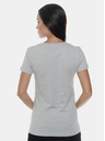 Sam 73 Hellgraues Damen T-Shirt mit Aufdruck SAM 73