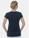 Sam 73 Dunkelblaues bedrucktes T-Shirt für Frauen SAM 73