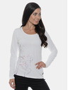Sam 73 Weißes bedrucktes Damen-T-Shirt SAM 73