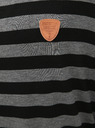 Sam 73 Schwarz-graues gestreiftes Damen-T-Shirt SAM 73
