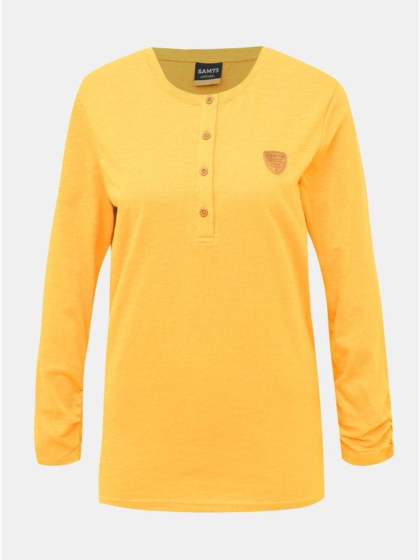 Sam 73 Senffarbenes Damen-T-Shirt SAM 73
