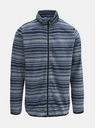 Sam 73 Blaue gestreifte Herren-Fleece-Sweatjacke SAM 73