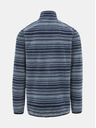 Sam 73 Blaue gestreifte Herren-Fleece-Sweatjacke SAM 73