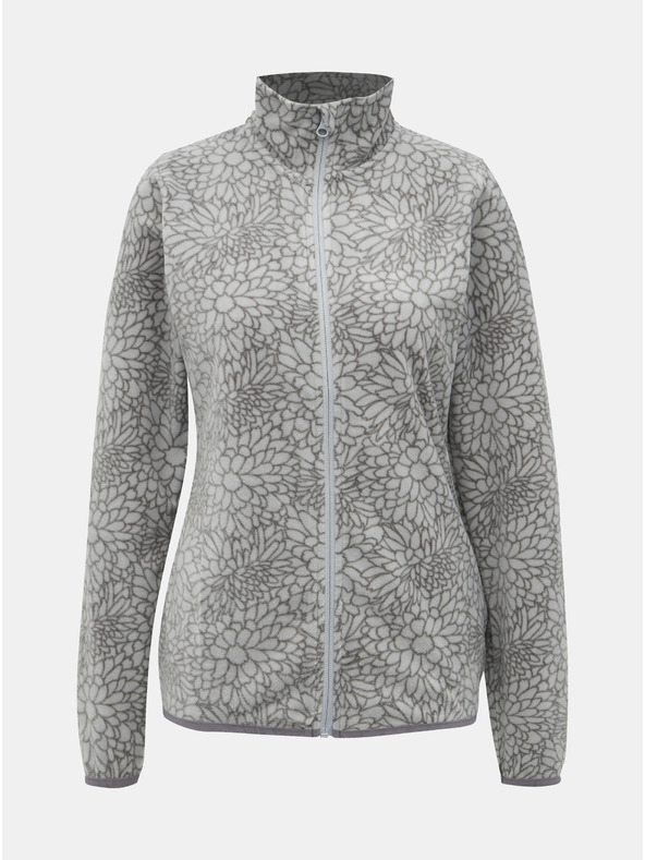 Sam 73 Graue Damen Fleece Blumen Hoodie SAM 73