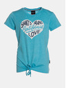 Sam 73 Blaues Mädchen-Shirt mit Print SAM 73