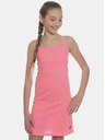 Sam 73 Rosa gemusterte Mädchen-Kleid SAM 73