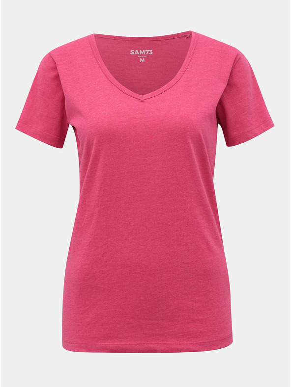 Sam 73 Rosa Basic-T-Shirt für Damen SAM 73