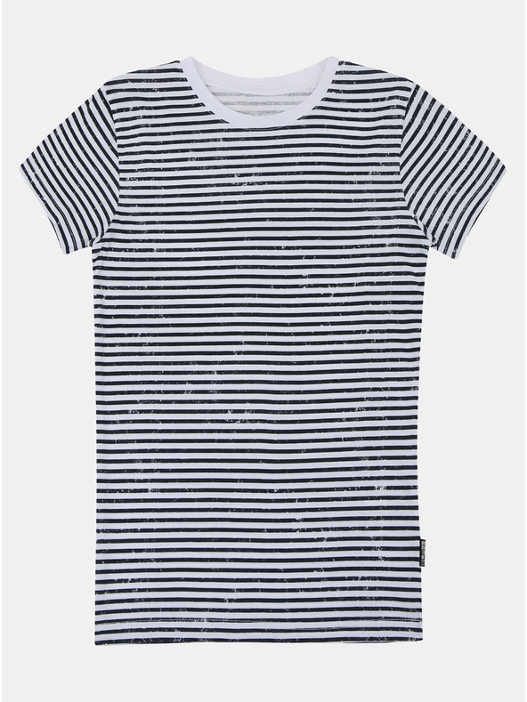 Sam 73 Schwarz-weiß gestreiftes Kinder-T-Shirt SAM 73
