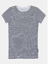 Sam 73 Schwarz-weiß gestreiftes Kinder-T-Shirt SAM 73