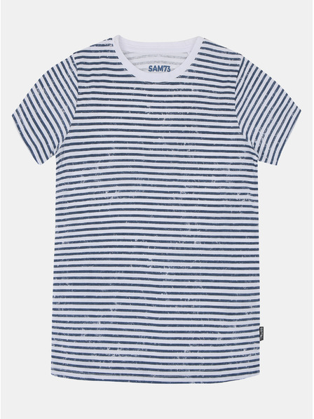 Sam 73 Blau-weiß gestreiftes Kinder-T-Shirt SAM 73