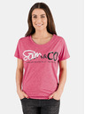 Sam 73 Rosa bedrucktes Damen-T-Shirt SAM 73