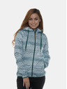 Sam 73 Weiß-grüne gemusterte Damen-Sweatjacke SAM 73 Minga