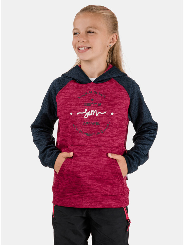 Sam 73 Weinrote Mädchen-Sweatjacke SAM 73 Maya