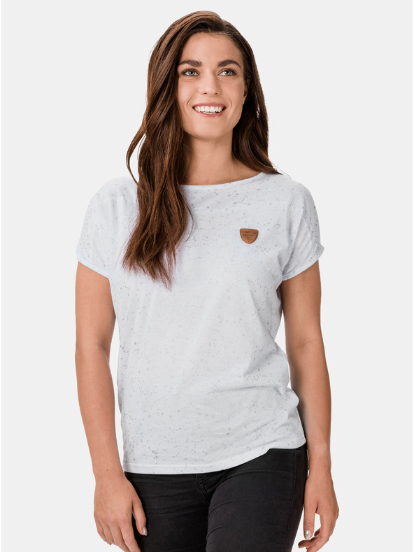 Sam 73 Weißes gemustertes Damen T-Shirt SAM 73 Tracey