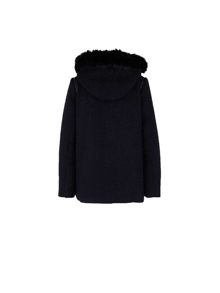 CAMAIEU Schwarze Winterjacke mit Kapuze CAMAIEU