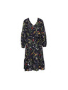 CAMAIEU Dunkelgrünes Blumenkleid