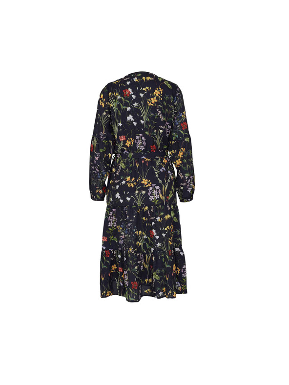 CAMAIEU Dunkelgrünes Blumenkleid