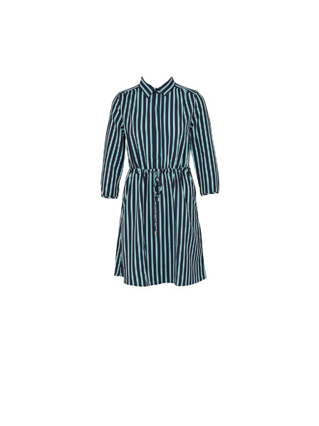 CAMAIEU Gestreiftes Hemdblusenkleid