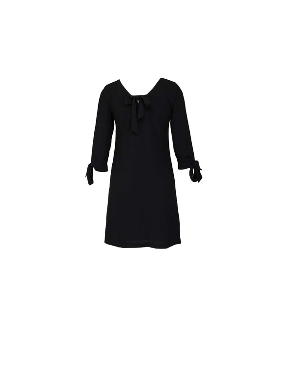 CAMAIEU Schwarzes Kleid mit Bindung CAMAIEU