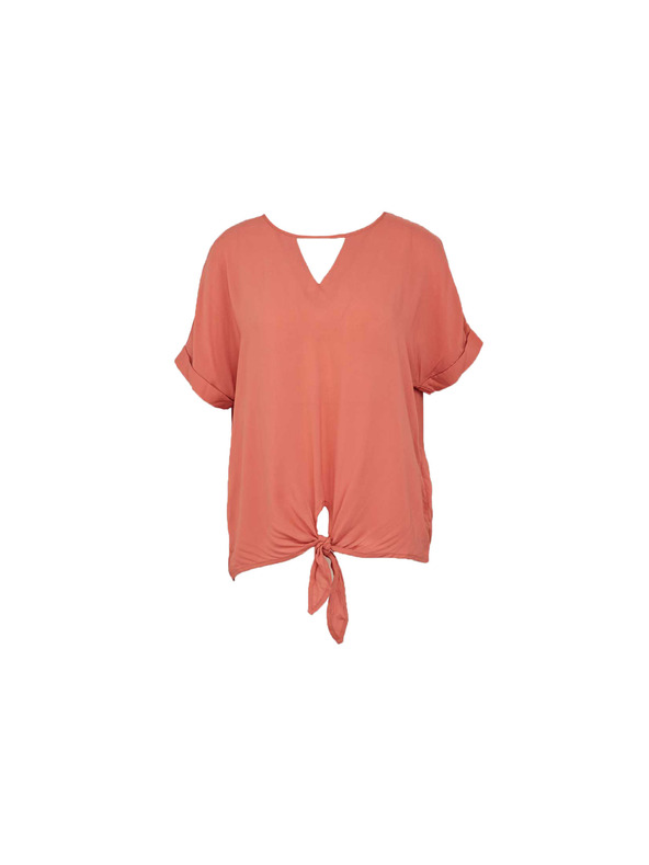 CAMAIEU Ziegelrote Bluse CAMAIEU
