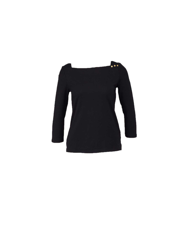 CAMAIEU Schwarzes T-Shirt mit langen Ärmeln CAMAIEU