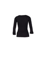CAMAIEU Schwarzes T-Shirt mit Knöpfen CAMAIEU