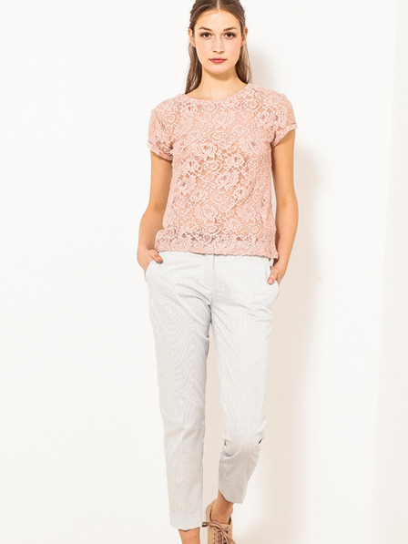 CAMAIEU Hellrosa Spitzen-T-Shirt von CAMAIEU