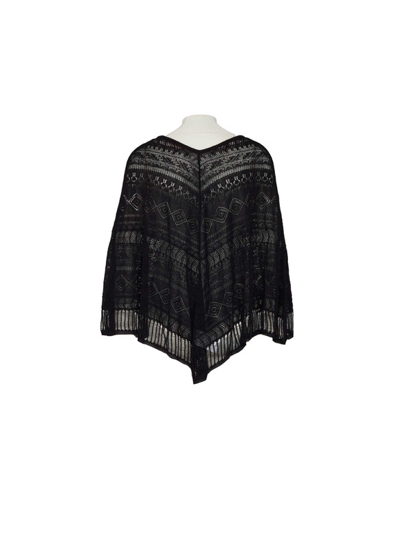CAMAIEU Schwarzes transparentes Poncho CAMAIEU