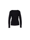 CAMAIEU Schwarzer Pullover mit Knöpfen am Ärmel
