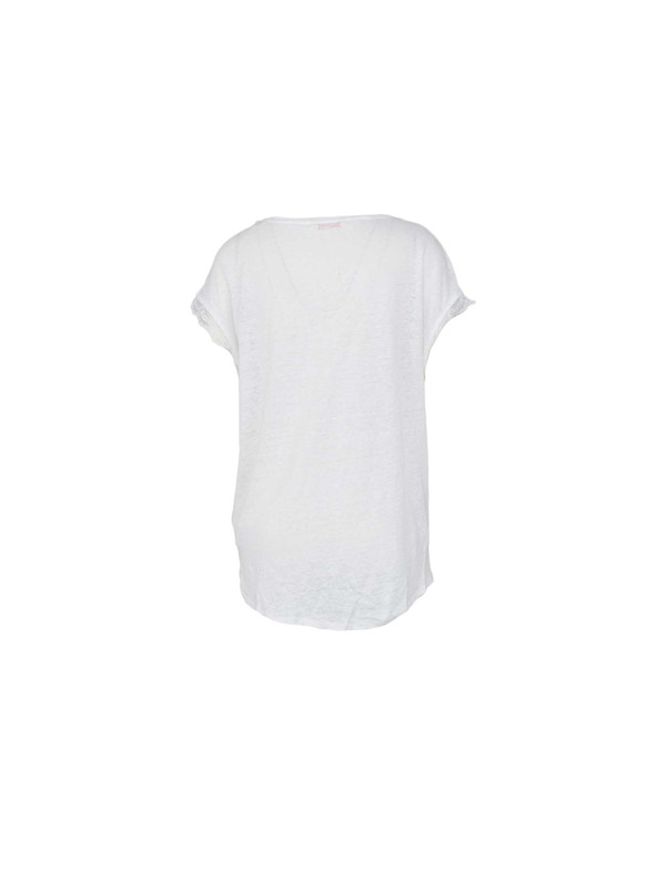 CAMAIEU Weißes T-Shirt mit kurzen Ärmeln