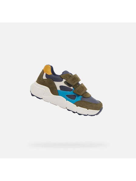 Geox Khaki Geox Flexyper Mini Boy Kinderschuhe für erste Schritte