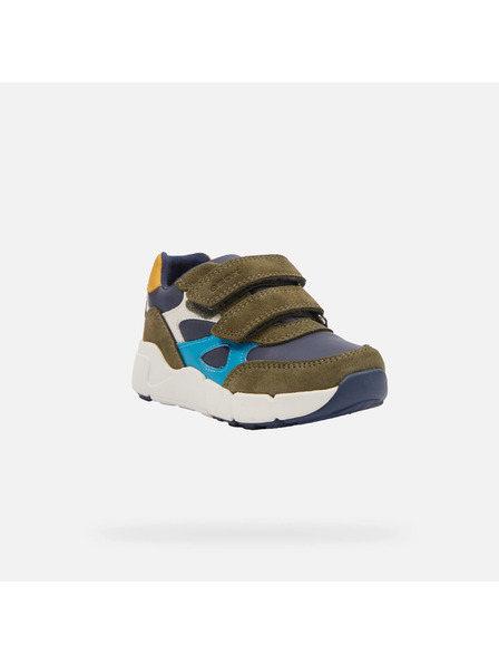 Geox Khaki Geox Flexyper Mini Boy Kinderschuhe für erste Schritte