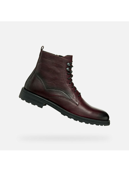 Geox Weinrote Herren-Knöchelschuhe Geox Redclif