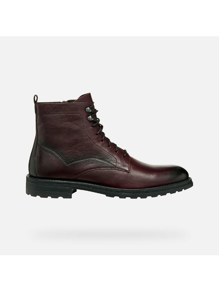 Geox Weinrote Herren-Knöchelschuhe Geox Redclif