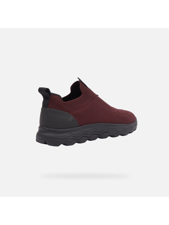 Geox Burgunderrote Geox Spherica Herren-Turnschuhe