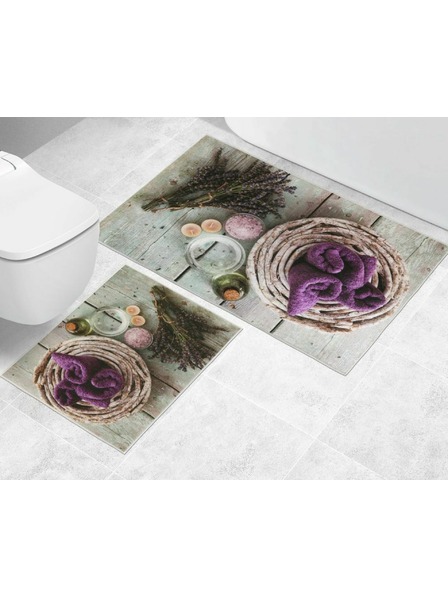 Bellatex Badezimmer- und WC-Vorleger ohne Ausschnitt Lavendel 3D